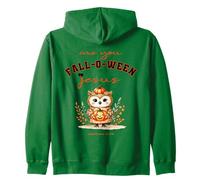 Sei Falloween Gesù Cristiano Halloween Carino Gufo Floreale Felpa con Cappuccio