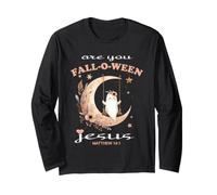 Sei Falloween Gesù Cristiano Halloween Lil Moon Ghost Maglia a Manica