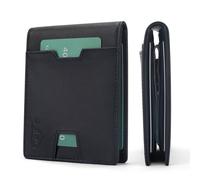 SEI G portafoglio nero portacarte con protezione RFID porafoglio fermasoldi uomo