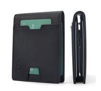 SEI G Portafoglio Uomo | Fermasoldi Uomo Slim | Porta Carte di Credito Uomo con RFID Protection Anticlonazione | Portafoglio in pelle Piccolo