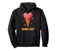 Sei Hot San Valentino Cuore Amore Gelato Fragola Felpa con Cappuccio