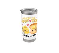 Sei il burro per il mio pane coppia kawaii Bicchiere termico in acciaio inox doppia parete