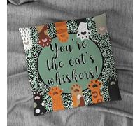 Sei Il Design Dei Baffi Del Gatto Cuscino 18" X 18"