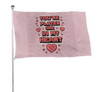 "SEI IL GIOCATORE UNO NEL MIO CUORE" 5x8 piedi, striscioni decorativi resistenti per esterni, bandiere di benvenuto per patio, bandiere primaverili per cortile