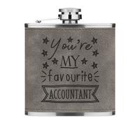 Sei Il Mio Contabile Preferito Stelle 6oz PU Pelle Flaconcino Grigio Divertente