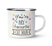 Sei Il Mio Gatto Preferito Uomo Stelle Tazza In Smalto Divertente Migliore