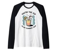Sei Il sorso del Mio Viaggio Estivo e delle Vacanze con Bevande Maglia con Maniche Raglan
