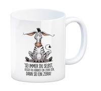 Sei immer du selbst ausser du kannst ein Zebra sein dann sei ein Zebra Tazza da caffè con scritta divertente per gli amanti degli animali e gli appassionati di caffè - la tazza perfetta per l'uso