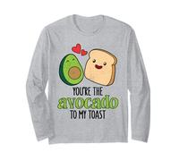 Sei l'avocado per Il Mio Toast San Valentino Kawaii Maglia a Manica