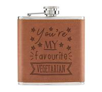 Sei Le Mie Stelle Vegetariane Preferite 6oz In Pelle PU Tan Divertente Migliore