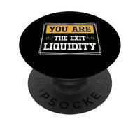 Sei l'umorismo del trader di criptovalute di liquidità di uscita PopSockets PopGrip Adesivo