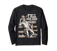 Sei mai stato sondato divertente cowboy alieno vintage Maglia a Manica