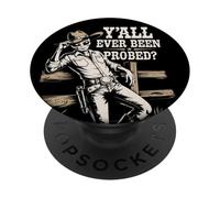 Sei mai stato sondato divertente cowboy alieno vintage PopSockets PopGrip Adesivo