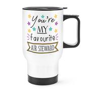 Sei Mio Preferito Aria Steward Stars Viaggio Tazza con Manico - Hostess