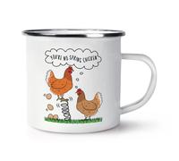 Sei No Molla Pollo Rétro Smalto Tazza - Divertente Vecchio Compleanno Campeggio