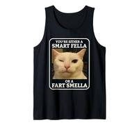 Sei o Un Ragazzo Intelligente o Un Gatto Divertente Meme Smella Fart Canotta