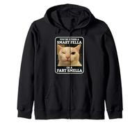 Sei o Un Ragazzo Intelligente o Un Gatto Divertente Meme Smella Fart Felpa con Cappuccio