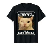 Sei o Un Ragazzo Intelligente o Un Gatto Divertente Meme Smella Fart Maglietta