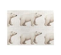 Sei Orsi Polari Puzzle In Legno 500 Pezzi Jigsaw Puzzle Per Adulti Sfidante Puzzle Per Gioco Dimensioni 38 "X20.4"