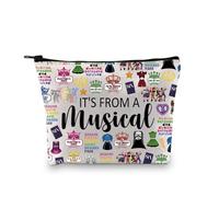 Sei pochette con cerniera ispirata alla musica per i fan del teatro musicale, regalo da una borsa per il trucco del teatro musicale, Da Six Eu, Borsa cosmetica con stampa