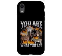 Sei quello che mangi Divertente Offensivo Donkey Meme Bootleg Custodia per iPhone XR