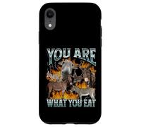 Sei quello che mangi Divertente Offensivo Donkey Meme Bootleg Custodia per iPhone XR