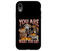 Sei quello che mangi Divertente Offensivo Donkey Meme Bootleg Custodia per iPhone XR
