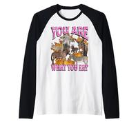Sei quello che mangi Divertente Offensivo Donkey Meme Bootleg Maglia con Maniche Raglan