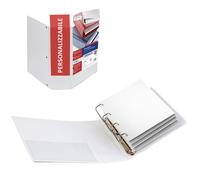 SEI ROTA - 36654101 - Raccoglitore personalizzabile Stelvio TI - 22 x 30 cm - 4 anelli a Q 65 mm - dorso 9 cm - bianco - Sei Rota - 25502 - Conf. da 1 Pz. - 36654101