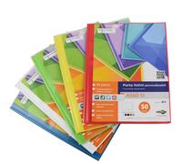 SEI ROTA - 57225090 - Portalistini Asso TI - personalizzabile - PP liscio - 22 x 30 cm - 50 buste - colori assortiti - Sei Rota - 89373 - Conf. da 10 Pz. - 57225090
