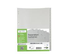 SEI ROTA - 581301 - Separatore numerico 1-31 Record R - PP - 21 x 29,7 cm - A4 - grigio - Sei Rota - 25669 - Conf. da 1 Pz. - 581301