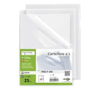 Sei Rota 662318 Cartelline con Apertura a L, 150, Trasparente Liscio