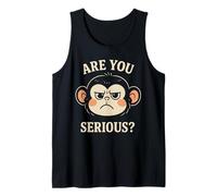 Sei Serious Animal Face Meme Grumpy Funny Monkey Canotta