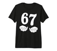 Sei Sette 6 7 Divertente 67 Gen Alpha Slang 6-7 Meme School Maglietta Premium