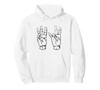 Sei Sette 6 7 Meme Internet Lingua dei segni Americana Felpa con Cappuccio