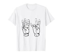 Sei Sette 6 7 Meme Internet Lingua dei segni Americana Maglietta