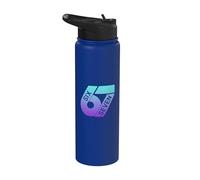Sei sette 67 Colorato 6 7 Gen Alpha Slang Divertente 6-7 Meme Stainless Steel Insulated Water Bottle