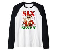 Sei Sette Babbo Natale in Sfumature Tipografia 6 7 Maglia con Maniche Raglan