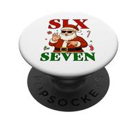 Sei sette Babbo Natale in sfumature tipografia 6 7 PopSockets PopGrip Adesivo