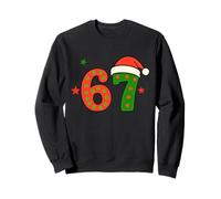 Sei Sette cifre di Tendenza con Cappello di Babbo Natale - Tendenza 6 7 Felpa