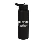 Sei sette meme Numero virale Umorismo Gen Alpha Tendenza Internet Stainless Steel Insulated Water Bottle