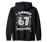 Sei Sette Sopravvissuti 67 Giorni di Scuola Meme Divertente Felpa con Cappuccio