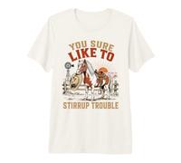 Sei Sicuro di voler Staffa Trouble Horse Maglietta Premium
