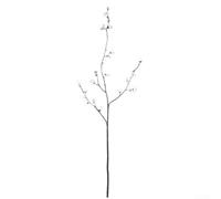 Sei steli artificiali di fiori di prugna progettati con curve naturali e dettagli floreali realistici, perfetti per composizioni decorative in vasi (bianco)