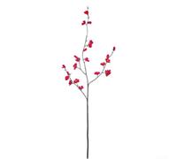 Sei steli artificiali di fiori di prugna progettati con curve naturali e dettagli floreali realistici, perfetti per composizioni decorative in vasi (rosso)