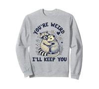 sei strano ti terrò procione opossum Valentine Days Felpa