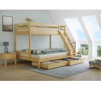 Sei varianti letto a castello 140x200-90x200 x adulti in pino V-60.18-09-14