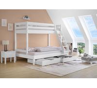 Sei varianti letto castello bianco 3 posti 120x200-80x200 solido V-60.18W-08-12