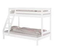 Sei varianti letto castello bianco 3 posti 120x200-80x200 solido V-60.18W-08-12