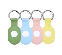 SEIAIYG 4 Pezzi Custodia Compatibile con Xiaomi Tag, Portatile e Antigraffio Silicone Cover con Portachiavi per Chiavi, Zaini, Bagagli
